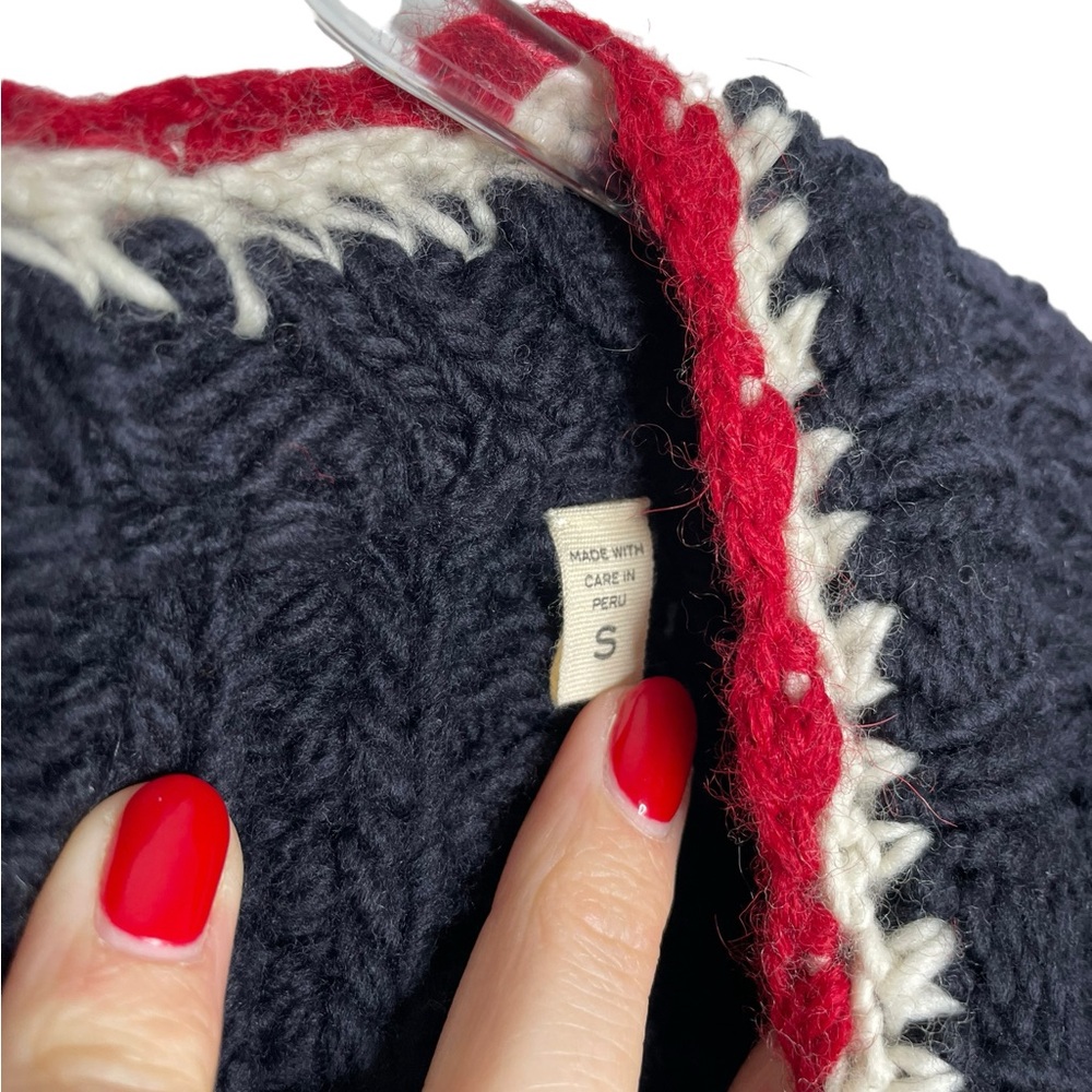 Doen | Tamara Merino Wool Cableknit Cardigan Navy Small - Picture 6 of 12